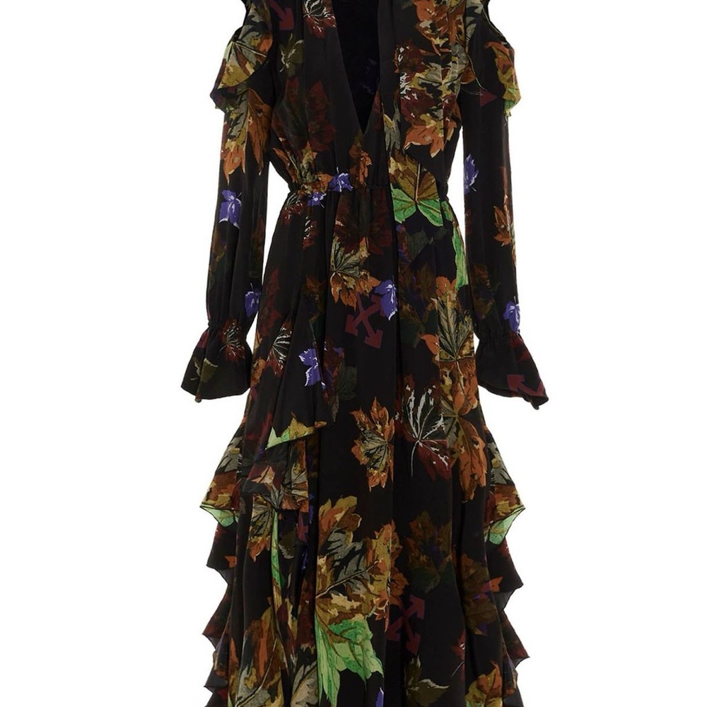Off-White leaves romantic dress
